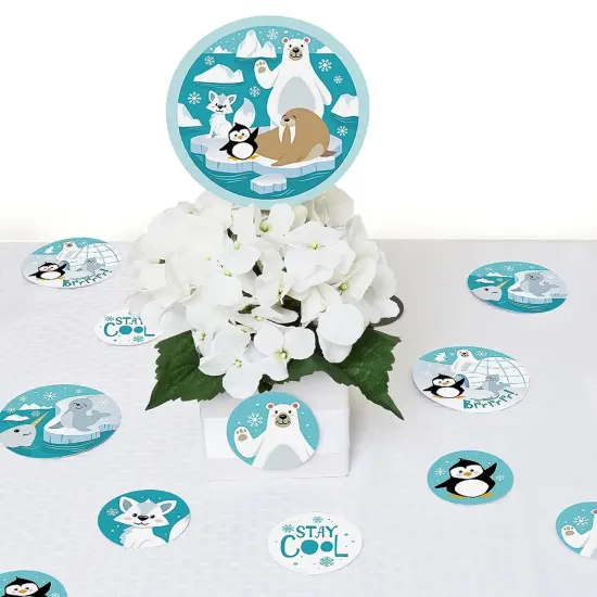 Big Dot of Happiness Arctic Polar Animals - Winter Baby Shower or Birthday Party Giant Circle Confetti - Party Decorations - Large Confetti 27 Count {7}