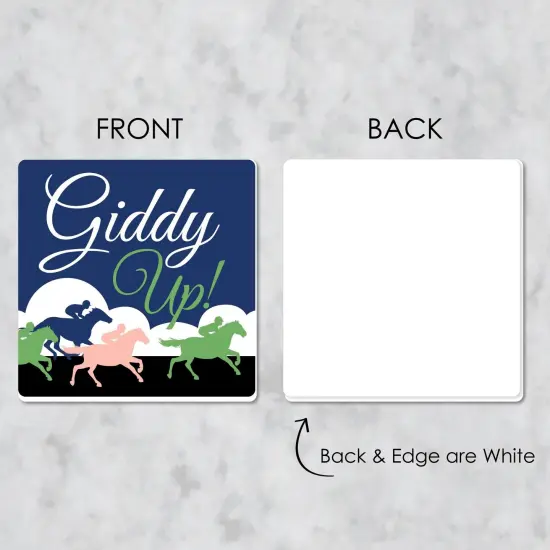 Big Dot of Happiness Kentucky Horse Derby - Funny Horse Race Party Decorations - Drink Coasters - Set of 6 {7}