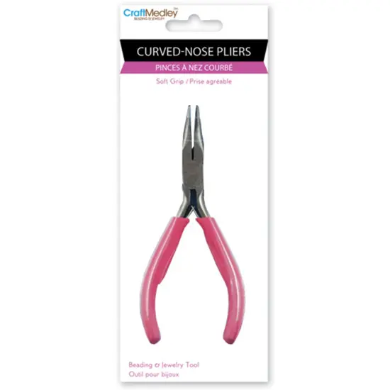 Craft Medley Curved Nose Pliers W/Soft Grip Handle-4.75" {1}