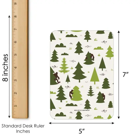 Big Dot of Happiness Sasquatch Crossing - Bingo Cards and Markers - Bigfoot Party or Birthday Party Bingo Game - Set of 18 {6}