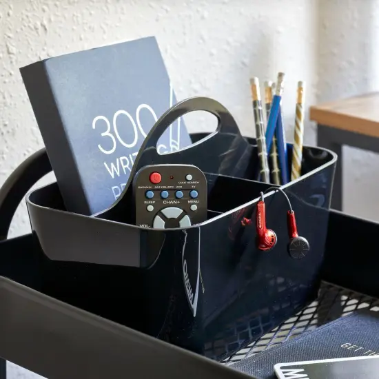 mDesign Storage Caddy Tote for Desktop Office Supplies, Small, 4 Pack {2}