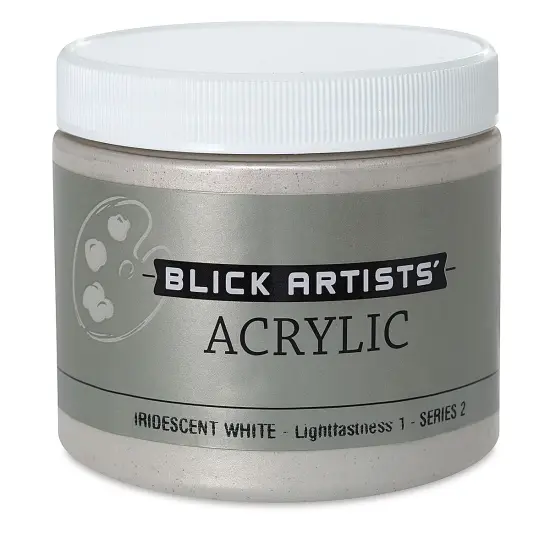Blick Artists' Acrylic - Iridescent White, 16 oz jar {2}