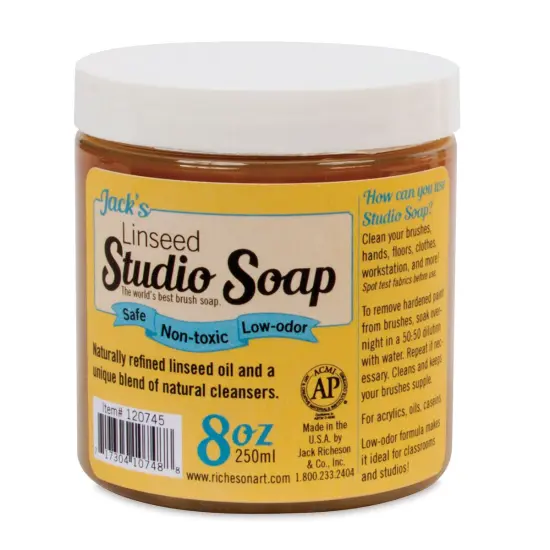 Richeson Jack's Linseed Studio Soap - 8 oz jar {1}