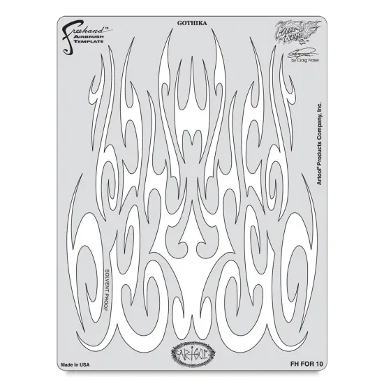 Iwata Artool Freehand Template - Flame-O-Rama 2 Gothica {2}