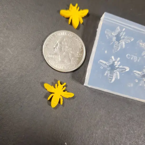 Honey Bee Stud Earring Silicone Mold(A11) {5}