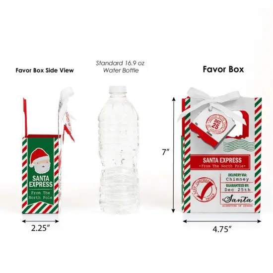 Big Dot of Happiness Santa's Special Delivery - from Santa Claus Christmas Favor Boxes - Set of 12 {3}