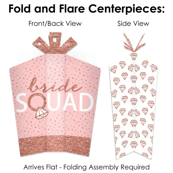 Big Dot of Happiness Bride Squad - Rose Gold Bridal Shower or Bachelorette Party Decor and Confetti - Terrific Table Centerpiece Kit - Set of 30 {6}