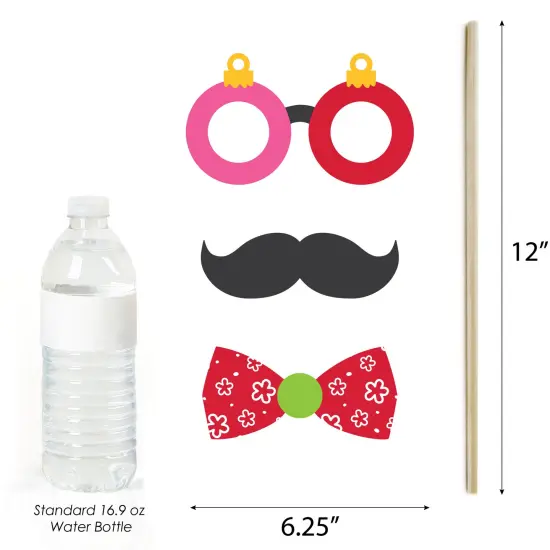 Big Dot of Happiness Tropical Christmas - Beach Santa Holiday Party Photo Booth Props Kit - 20 Count {6}