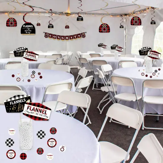 Big Dot of Happiness Flannel Fling Before The Ring - Buffalo Plaid Bachelorette Party Supplies Decoration Kit - Decor Galore Party Pack - 51 Pieces {4}