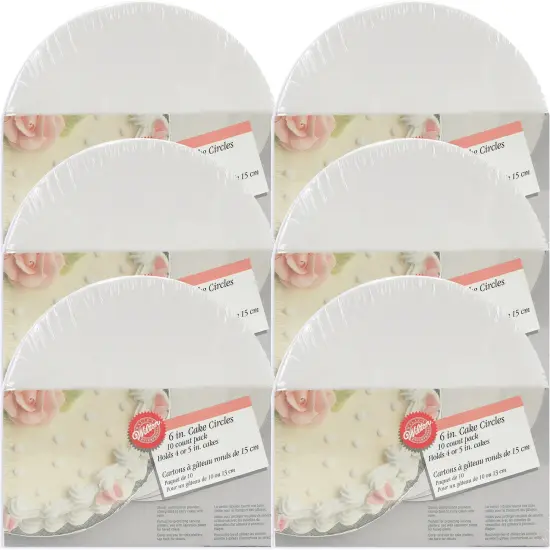 Multipack of 6 - Cake Boards-6" Round White 10/Pkg {1}