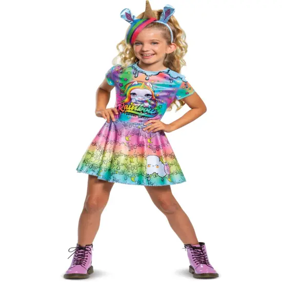Poopsie Unicorn Rainbow Brightstar Deluxe Girl's Costume {1}