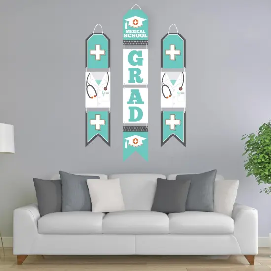 Big Dot of Happiness Medical School Grad - Hanging Vertical Paper Door Banners - Doctor Graduation Party Wall Decoration Kit - Indoor Door Decor {3}