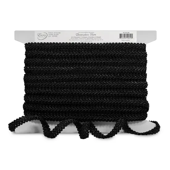 20 yards of Alice Classic Woven BraidTrim | 20 yard cut Black {4}
