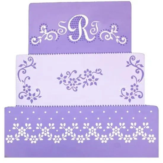 Dainty Floral Sprays Cookie Stencils | C905 by Designer Stencils | Cookie Decorating Tools | Baking Stencils for Royal Icing, Airbrush, Dusting Powder | Reusable Plastic Food Grade Stencil for Cookies | Easy to Use & Clean Cookie Stencil {2}