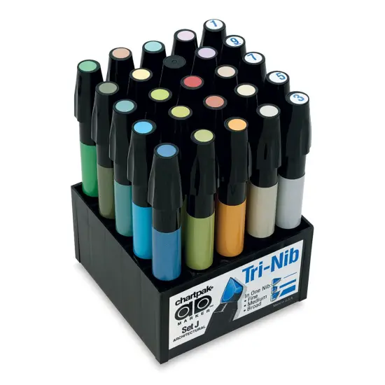 Chartpak Ad Markers - Architectural, Set of 25 {1}