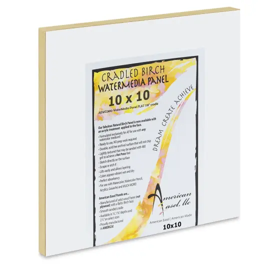 American Easel WaterMedia Panel - 10" x 10", Traditional Profile 7/8" {1}