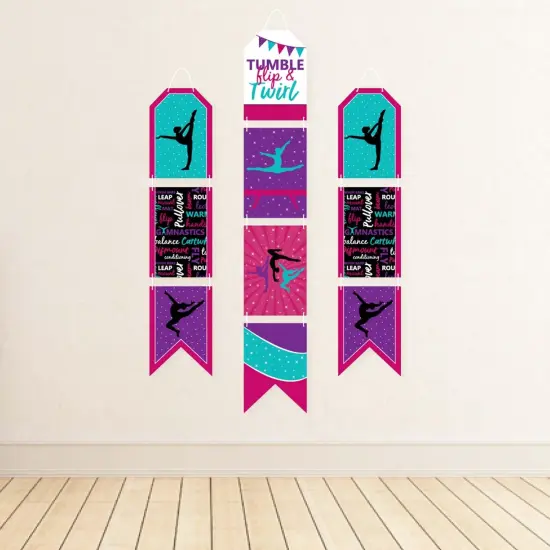 Big Dot of Happiness Tumble, Flip and Twirl - Gymnastics - Hanging Vertical Paper Door Banners - Birthday Party or Wall Decor Kit - Indoor Door Decor {4}