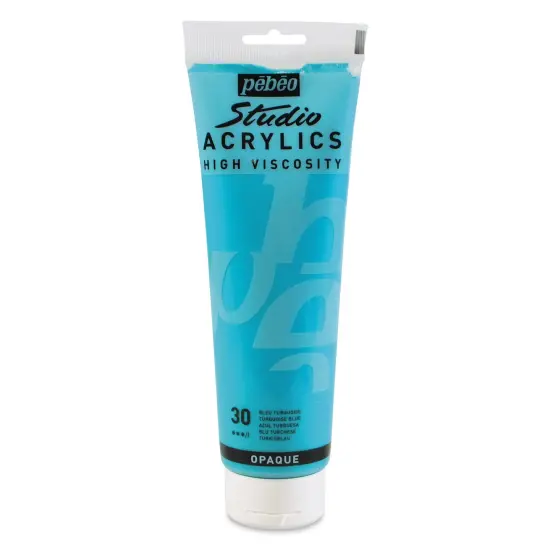 Pebeo High Viscosity Acrylics - Turquoise Blue, 250 ml, Tube {1}