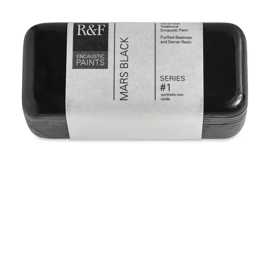 R&F Encaustic Paint Block - Mars Black, 104 ml block {1}