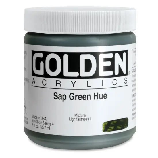Golden Heavy Body Artist Acrylics - Sap Green Historic Hue, 8 oz Jar {1}