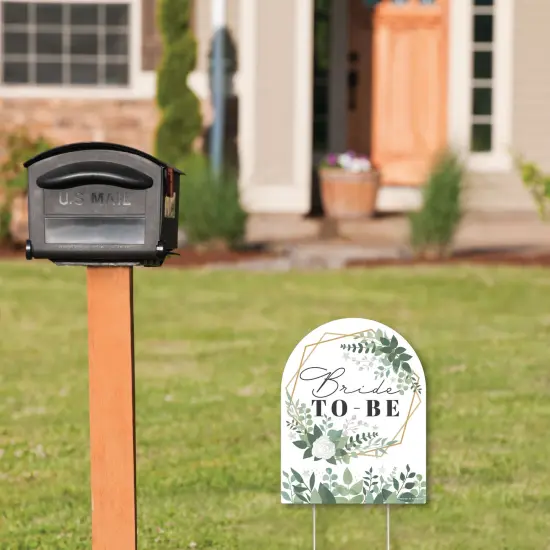 Big Dot of Happiness Boho Botanical Bride - Outdoor Lawn Sign - Greenery Bridal Shower and Wedding Party Yard Sign - 1 Piece {3}