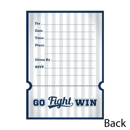 Big Dot of Happiness Go, Fight, Win - Sports - Shaped Fill-in Invitations - Baby Shower or Birthday Party Invitation Cards with Envelopes - Set of 12 {4}