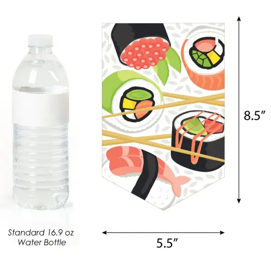 Big Dot of Happiness Let's Roll - Sushi - Japanese Birthday Party Bunting Banner - Birthday Party Decorations - Happy Birthday {3}