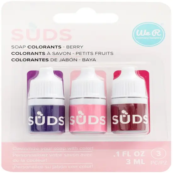 We R SUDS Soap Maker Colorant 3ml 3/Pkg-Berry {1}