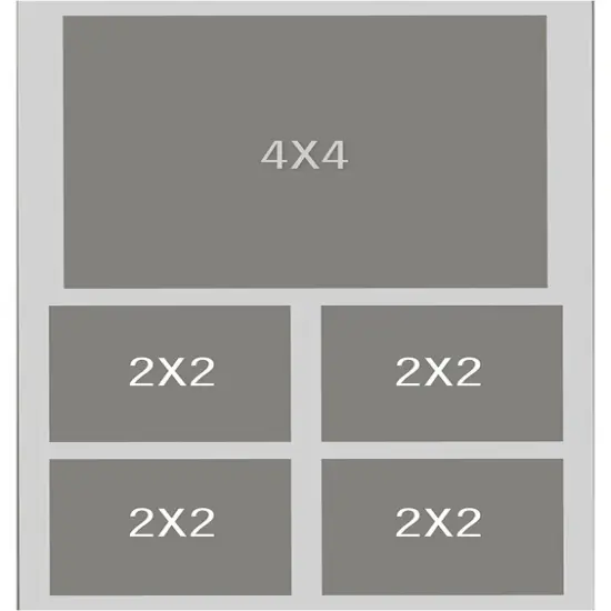Simple Stories Simple Pages Page Template-(1) 1-4"X4" & 4-2"X2" {4}