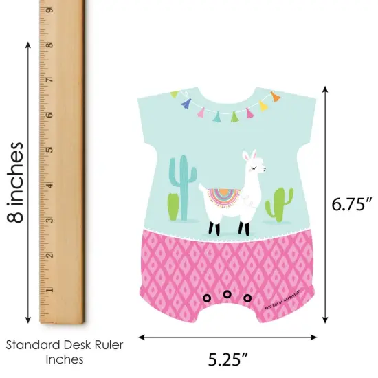 Big Dot of Happiness Whole Llama Fun - Picture Bingo Cards and Markers - Llama Fiesta Baby Shower Shaped Bingo Game - Set of 18 {6}