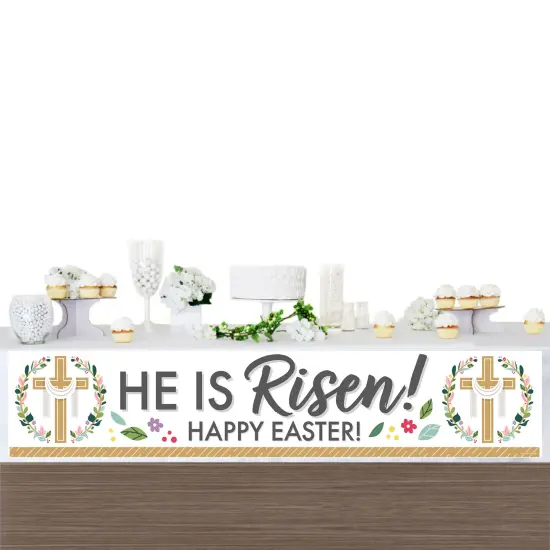 Big Dot of Happiness Religious Easter - Christian Holiday Party Decorations Party Banner {4}