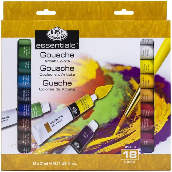 Royal & Langnickel(R) essentials(TM) Gouche Paints 21ml-18/Pkg {1}