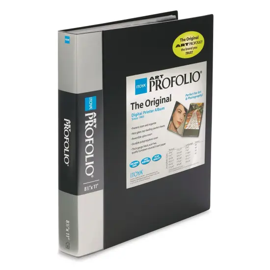 Itoya I-Series Art Profolio - 8 1/2" x 11", Black, Portrait, 60 Pages {1}