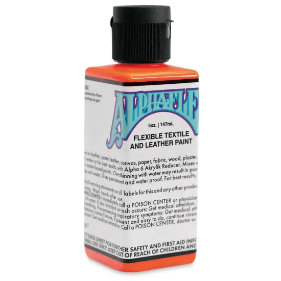 Alpha6 AlphaFlex Textile and Leather Paint - Electroshock Red, 147 ml, Bottle {1}