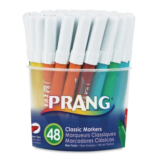 Prang Classic Art Markers - Assorted Colors, Set of 48, Tub {1}