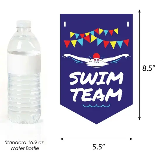 Big Dot of Happiness Making Waves - Swim Team - Swimming Party Bunting Banner - Party Decorations - Making Waves {3}