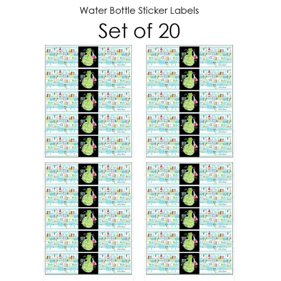 Big Dot of Happiness Scientist Lab - Baby Shower or Birthday Party Water Bottle Sticker Labels - Set of 20 {4}