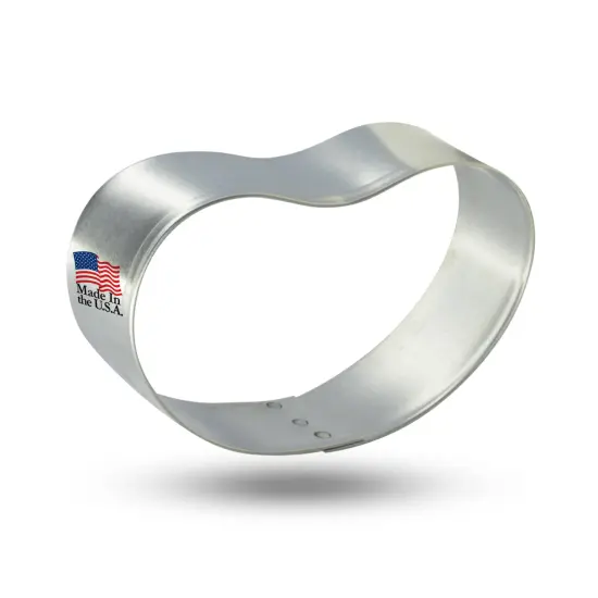 Cookiecutter.com Jelly Bean Cookie Cutter 3 in, Tin Plate Steel, Handmade in USA {1}