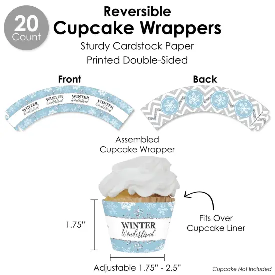 Big Dot of Happiness Winter Wonderland - Snowflake Holiday Party and Winter Wedding Favors and Cupcake Kit - Fabulous Favor Party Pack - 100 Pieces {6}
