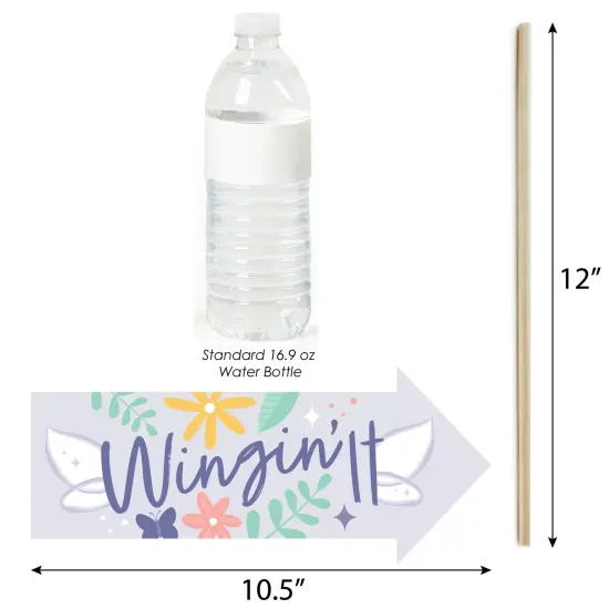 Big Dot of Happiness Funny Let's Be Fairies - Fairy Garden Birthday Party Photo Booth Props Kit - 10 Piece {4}