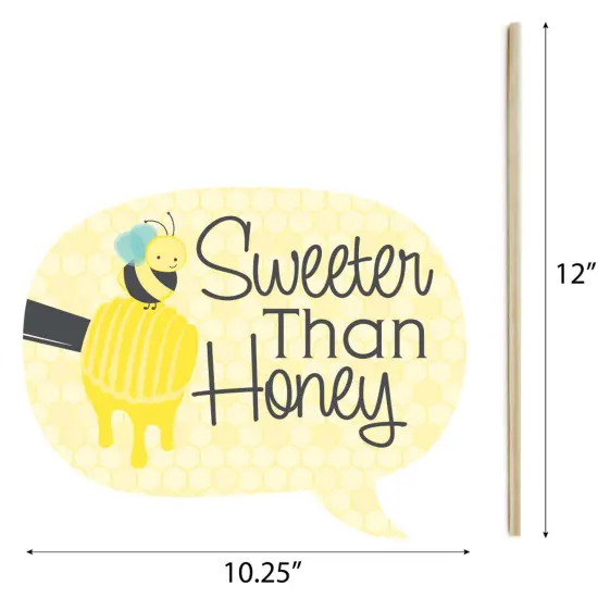 Big Dot of Happiness Honey Bee - Baby Shower or Birthday Party Photo Booth Props Kit - 20 Count {7}
