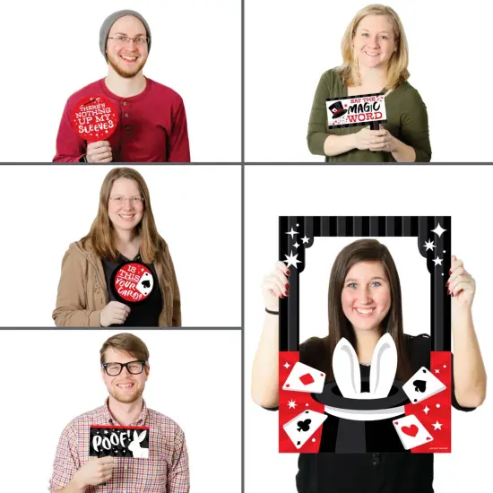 Big Dot of Happiness Ta-Da, Magic Show - Magical Birthday Party Selfie Photo Booth Picture Frame and Props - Printed on Sturdy Material {3}