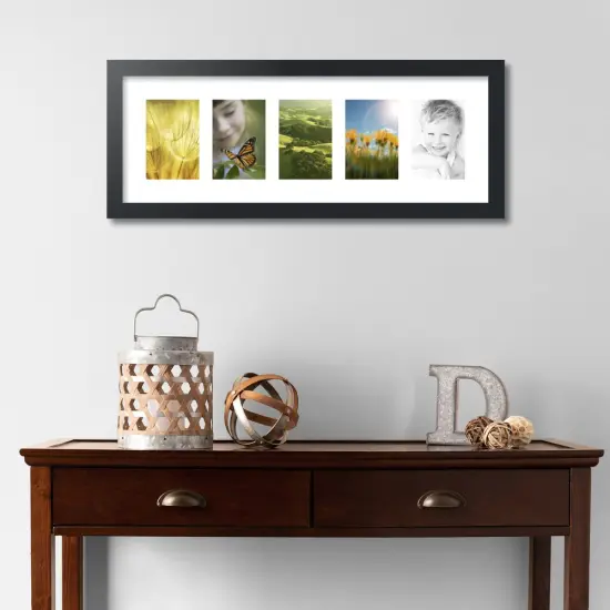 ArtToFrames Collage Photo Picture Frame with 5 - 4x6 inch Openings, Framed in Black with Over 62 Mat Color Options and Plexi Glass (CSM-3926-153) {2}