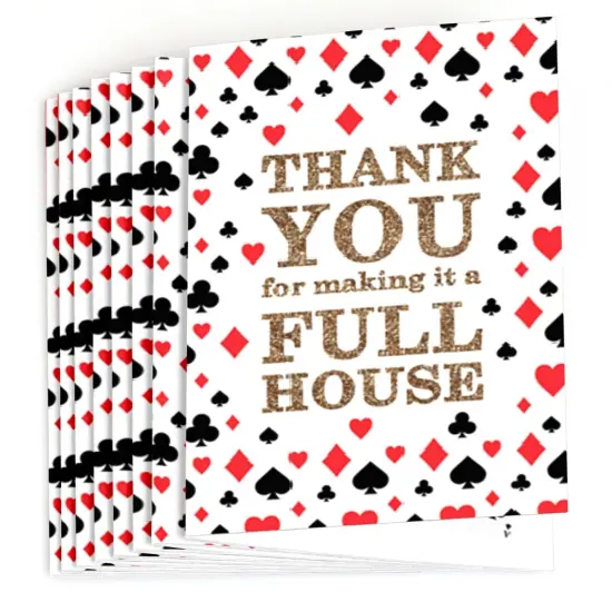 Big Dot of Happiness Las Vegas - Casino Party Thank You Cards (8 count) {3}