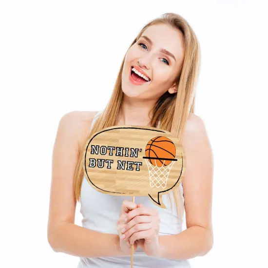 Big Dot of Happiness Nothin' but Net - Basketball Photo Booth Props Kit - 20 Count {4}