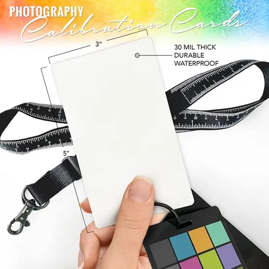 Pixiss Camera Color Correction White Balance Card, 4 In 1 Color Correction Card Set {2}