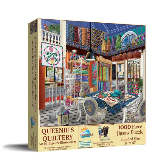 Sunsout Queenie's Quiltery 1000 pc Jigsaw Puzzle 31550 {3}