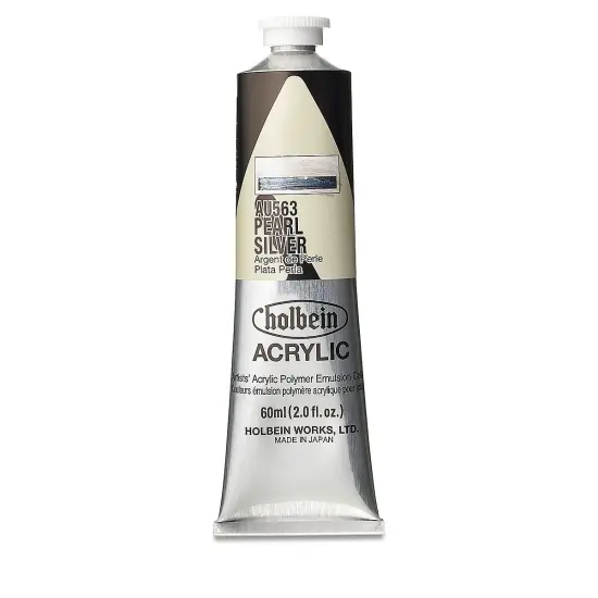 Holbein Heavy Body Artist Acrylics - Pearl Silver, 60 ml tube {1}