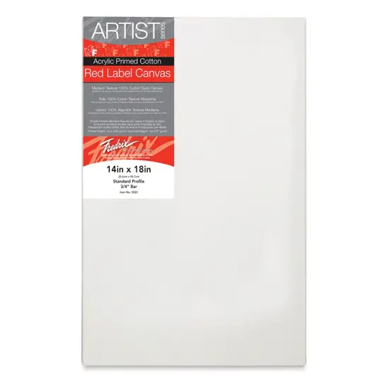 Fredrix Red Label Cotton Canvas - 14" x 18", 3/4" Profile {1}