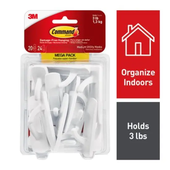 Command&trade; Medium Utility Hook Mega Pack 17001-MPES {1}